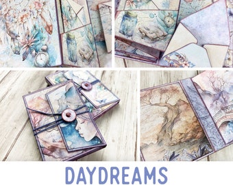 Daydreams Tiny Mini Booklet Mini Project Booklet Craft Kit Folio Kit Junk Journal Printable Craft kits Printable Gift craft PDF JPG - 003006