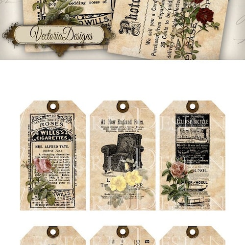Key Tags Printable Gift Tags Instant Download Digital Collage - Etsy