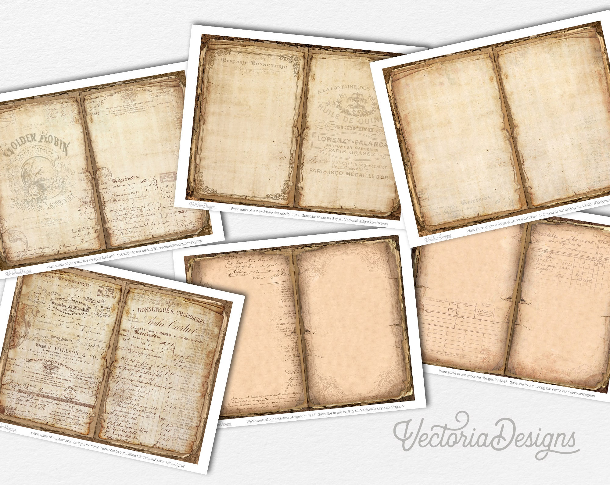 Vintage Paper Lover's Crafting Printables Kit, Printable Journal