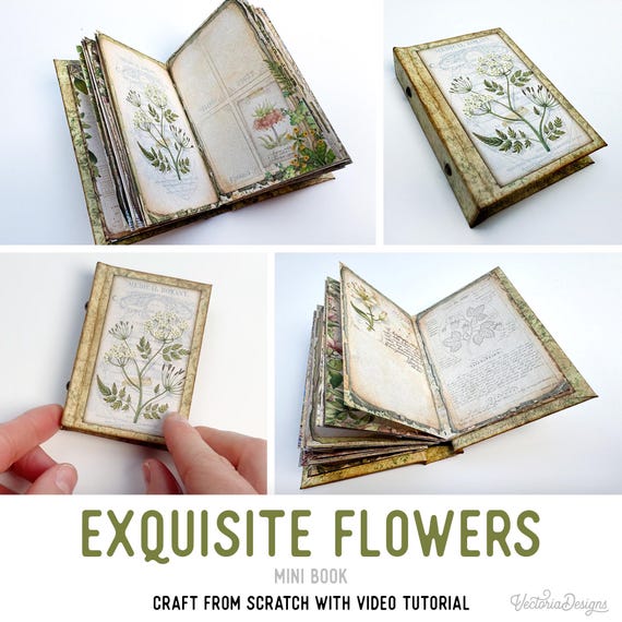 Exquisite Flowers DIY Mini Book Printable Craft - 004002