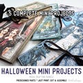 Halloween Mini Projects 6 Crafting Bundle DIY Craft Kits Printable Craft Kit Weekend Crafts DIY Mini Folio DIY Booklet Handmade Gift 003860