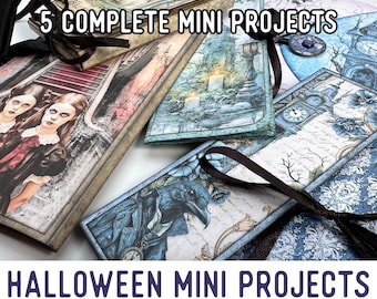 Halloween Mini Projects 6 Crafting Bundle DIY Craft Kits Printable Craft Kit Weekend Crafts DIY Mini Folio DIY Booklet Handmade Gift 003860