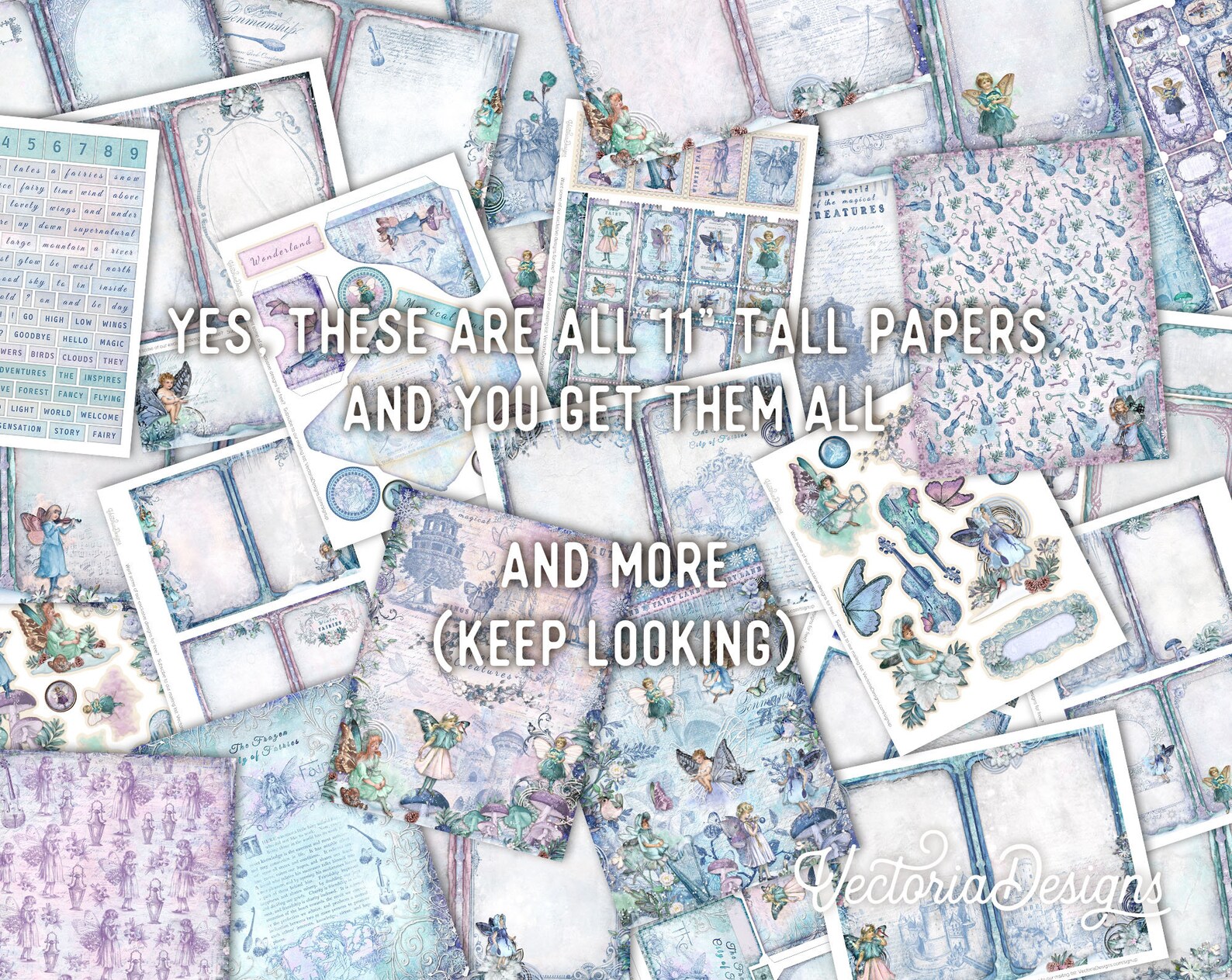 Winter Fairies Junk Journal Kit (DELUXE) - Printable Craft Kit With ...