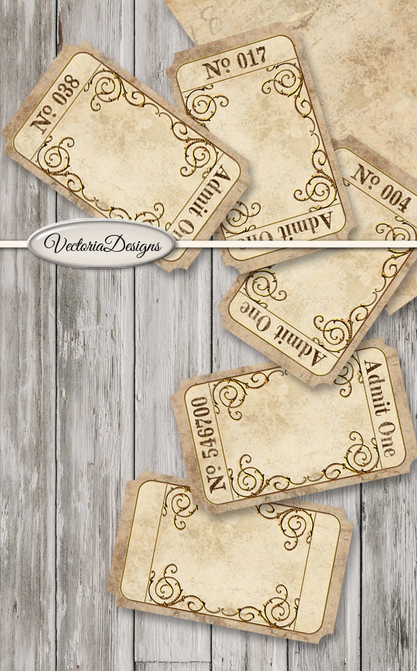 tickets with numbers 1 40 printable admit one paper