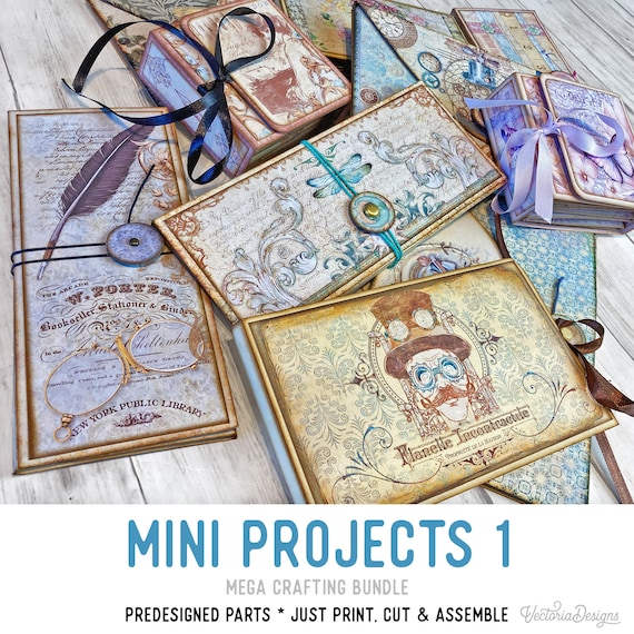 Mini Projects 1 Crafting Bundle Vacation Crafts DIY Craft Kits Printable Craft Kit DIY Mini Folio DIY Booklet Handmade Gift 002823