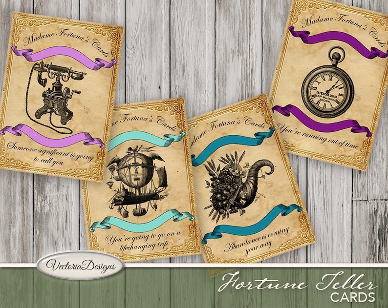 Fortune Teller Cards Printable Halloween Occult Party Decor - Etsy