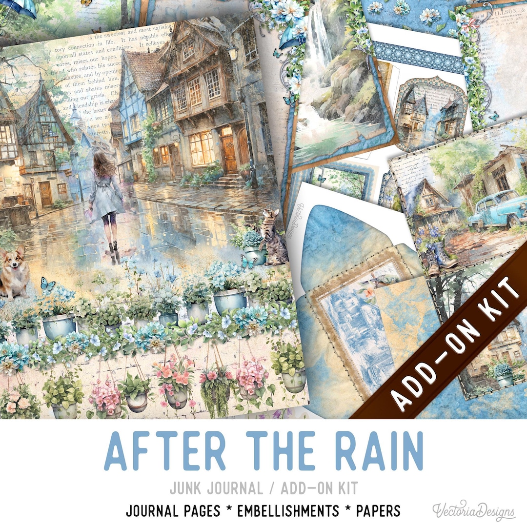 After the Rain Junk Journal Kit ADD-ON, Printable Craft Kit With ...