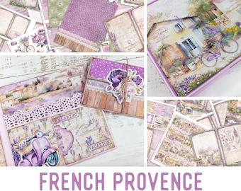 French Provence Junk Journal Kit Crafting Printables Lavender Junk Journal Embellishments Printable Paper Craft Kits DIY Tutorial 002983