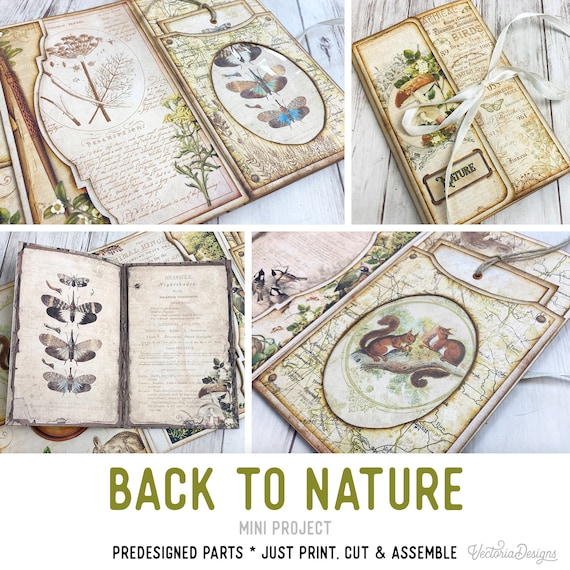Back to Nature Mini Folio Craft Kit (Printable Botanical Booklet) S - 003109