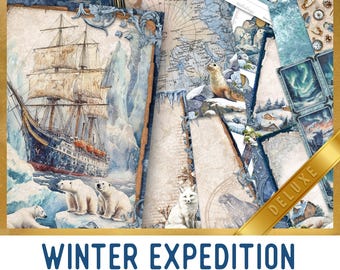 Winter Expedition Junk Journal Kit (DELUXE) - 003908