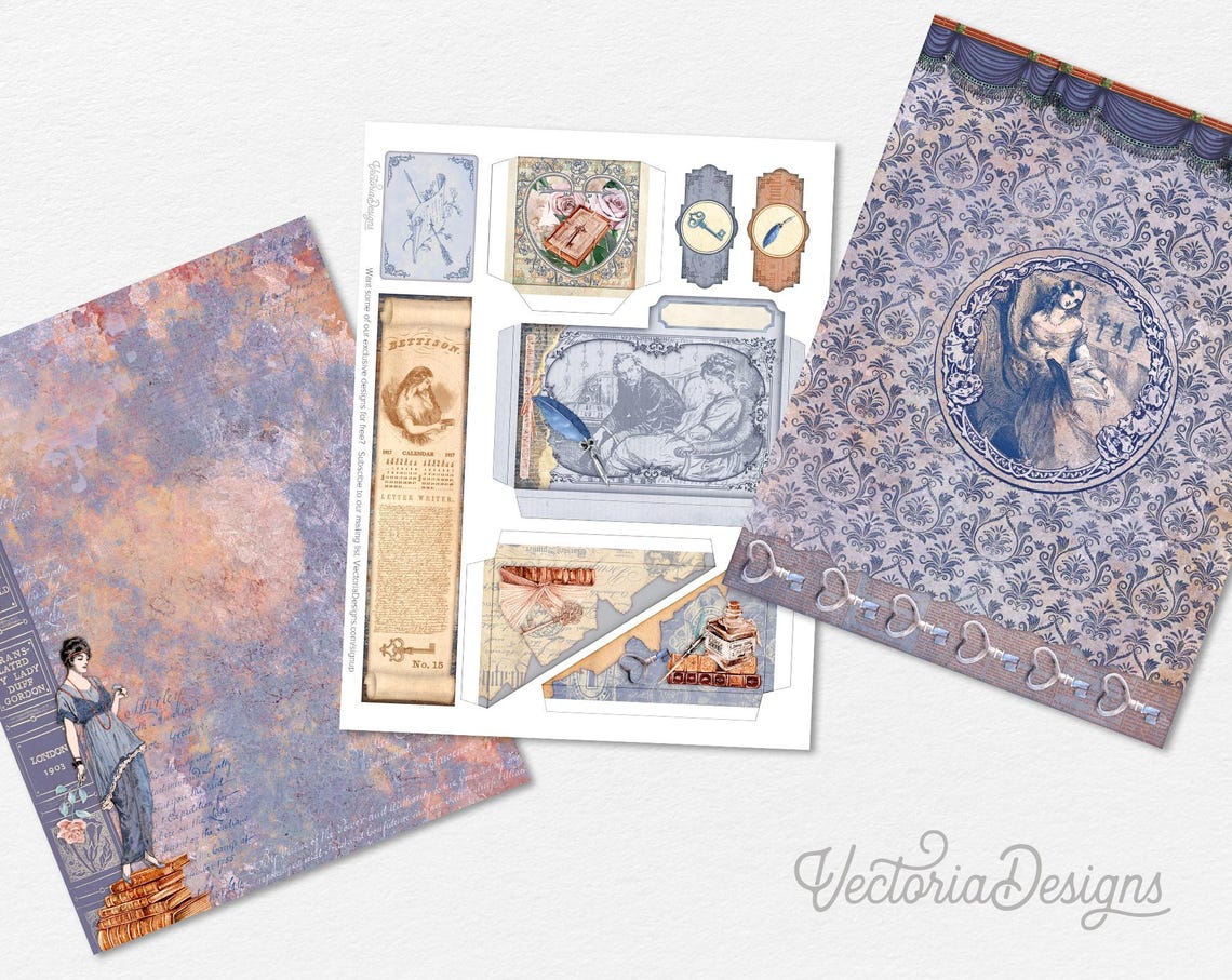 Diary Secrets Junk Journal Kit ADD-ON, Printable Craft Kit With Journal ...