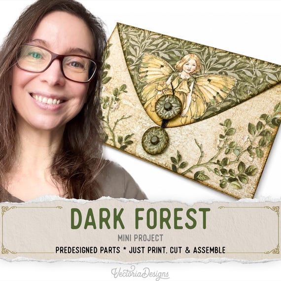 Dark Forest Mini Folio Craft Kit: Nature Junk Journal Printable (PDF Download) - 002814