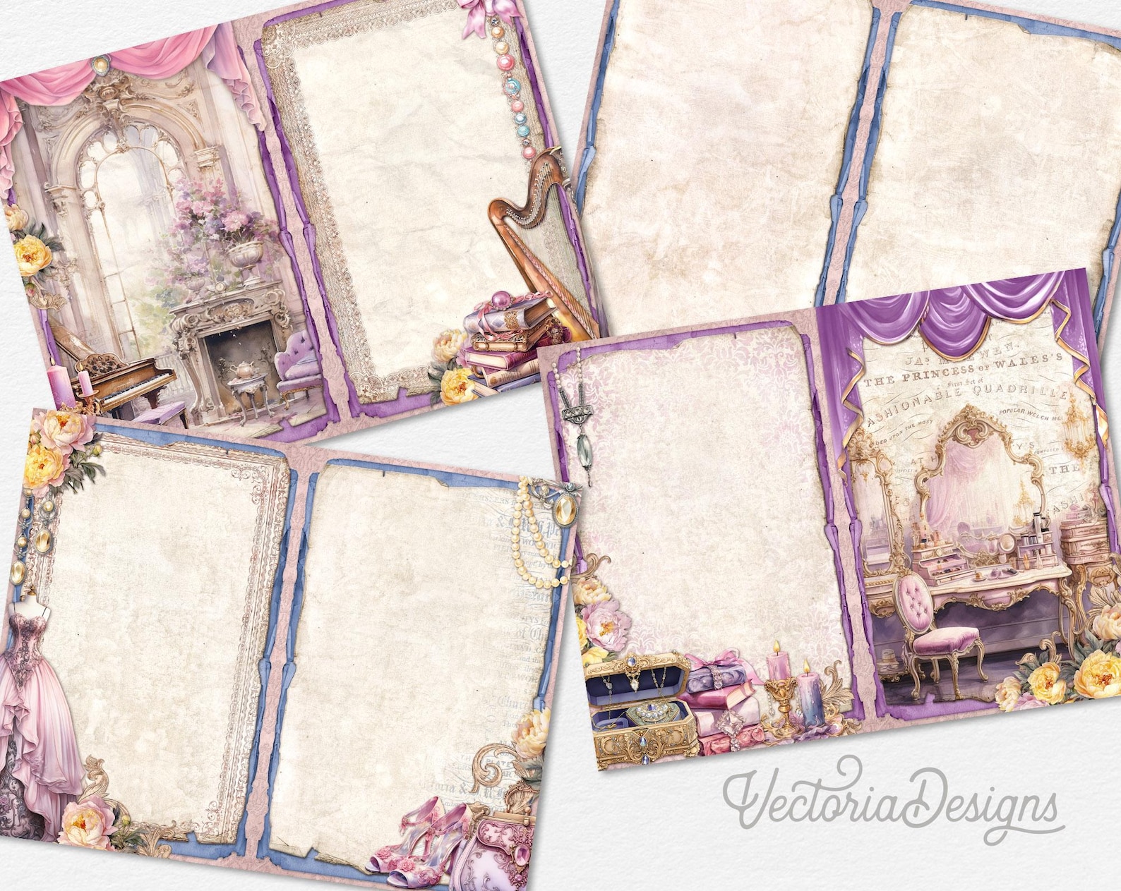 Princess Heritage Junk Journal Kit, Princess Junk Journal Kit Princess ...
