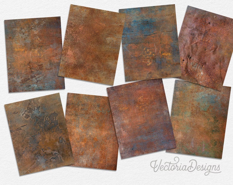 rough-rust-paper-pack-printable-paper-pack-decorative-paper-etsy