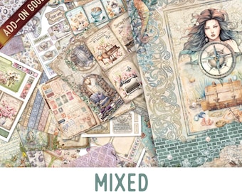 Mixed Goodie Bag, Junk Journal Pages, Papers, Junk Journal Printables, Junk Journal Supplies Printable Junk Journal Kit 003350