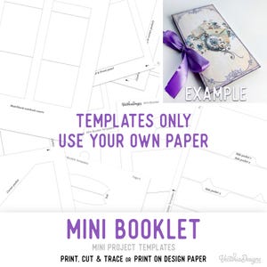 Mini Booklet Templates Mini Booklet Craft Kit Quick Project Junk Journal Element Printable Craft kit Handmade Gift DIY Gift 003632