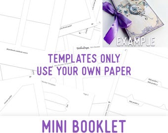 Mini Booklet Templates Mini Booklet Craft Kit Quick Project Junk Journal Element Printable Craft kit Handmade Gift DIY Gift 003632