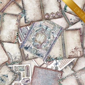 Gothic Journal Crafting Printables Kit DELUXE, Gothic Junk Journal, Gothic Embellishments, Paper, Craft Kits, Junk Journal Tutorial 002911 image 7