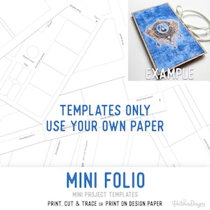 Mini Folio Templates Mini Folio Craft Kit Quick Project Junk Journal Element Printable Craft kit Handmade Gift DIY Gift 003440