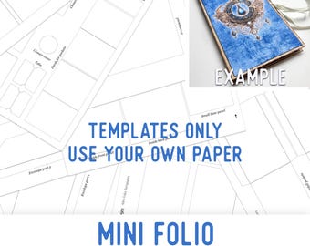 Mini Folio Templates Mini Folio Craft Kit Quick Project Junk Journal Element Printable Craft kit Handmade Gift DIY Gift 003440