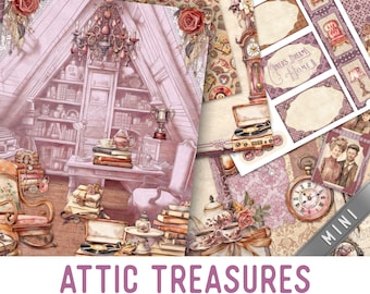 Attic Treasures Junk Journal Kit MINI for Memories - Printables - 003874