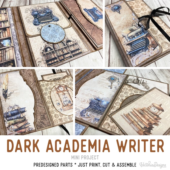 Dark Academia Writer Mini Folio Craft Kit (Printable) - 003177