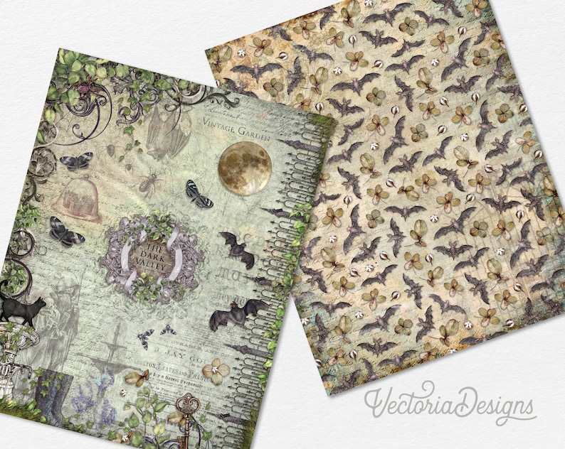 Forgotten Garden Junk Journal Kit, Halloween Junk Journal Kit ...