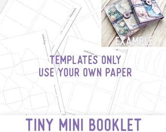 Tiny Mini Booklet Templates Mini Booklet Craft Kit Mini Project Junk Journal Element Printable Craft kits Handmade Gift DIY Gift PDF 003026