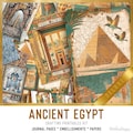 Ancient Egypt Junk Journal Kit DELUXE, Ancient Egypt Crafting Printables Ancient Egypt Embellishments Printable Paper Vintage Journal 003739