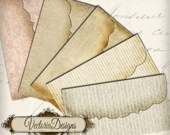 Vintage Envelopes, Shabby Elegant Envelopes, Printable Envelopes, Digital Envelopes, Retro Envelopes, Writing Letter Digital, Instant 000032