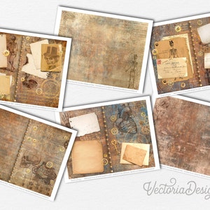 Steampunk Halloween Junk Journal Project Pack With Video Tutorial, Halloween Project Pack, Halloween Decoration Steampunk, Halloween 002080 image 4