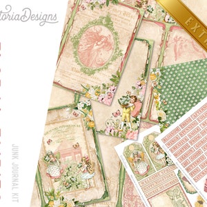Spring Fairies DELUXE Crafting Printables Kit, Fairy Junk Journal, Fairy Embellishments, Spring, Printable Journal, Journal Spring 002923 image 6