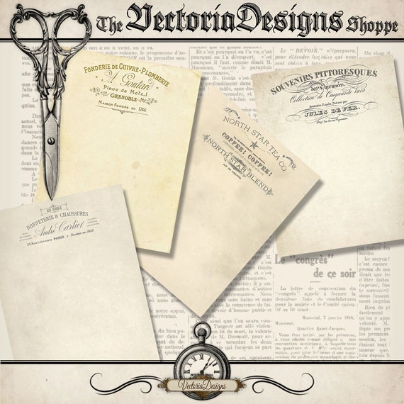 Vintage Business Letterhead Printable Stationery Writing | Etsy
