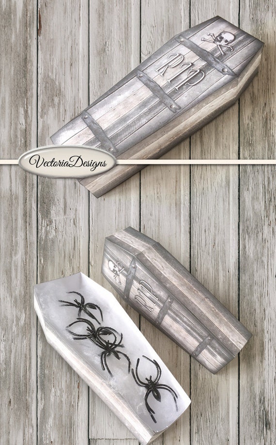 Halloween Coffin Box, Coffin Favor Boxes, Halloween Digital Box, Coffin Printables, Vampire Coffin Box, Halloween Dracula Coffin 001190