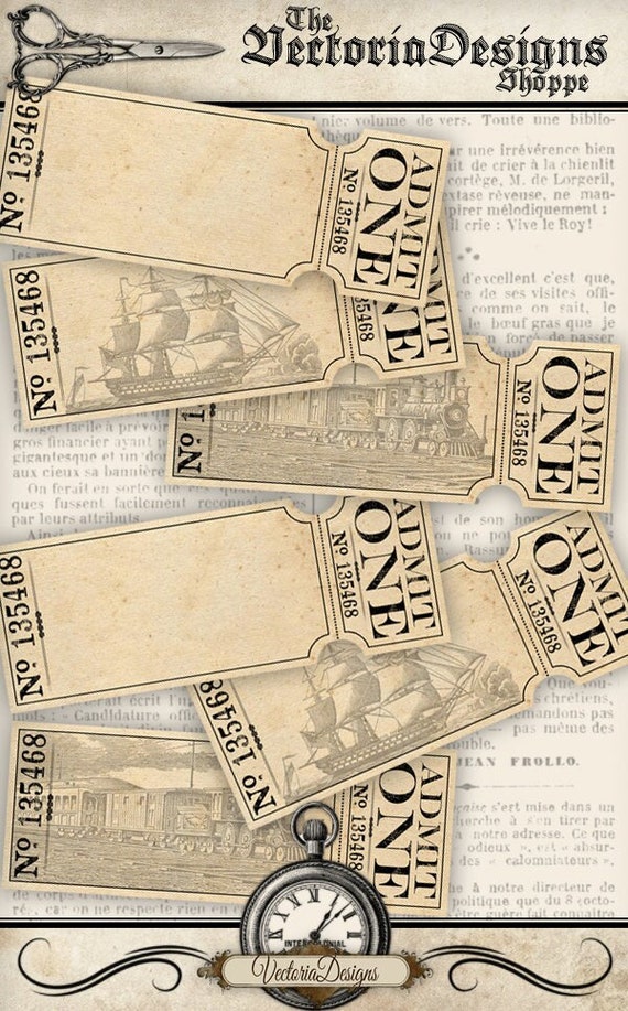 admin one tickets train tickets printable tickets vintage etsy