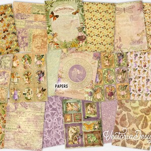 Fairy Woods DELUXE Crafting Printables Kit, Fairy Embellishments, Fairy Junk Journal, Fairies, Printable Journal, Journal Tutorial 002662 image 5