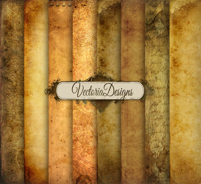 Digital Antique Paper 8 X 10 Inch Pack Printable Paper Craft Etsy
