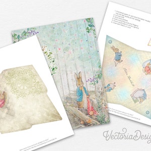 Mega Peter Rabbit Crafting Bundle, Beatrix Potter Kit, Bunny Paper Pack ...
