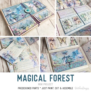 Magical Forest Mini Project Crafts Library Cards Folio Magical Booklet Craft Kit Folio Kit Junk Journal Add On Printable Craft Kit 003179
