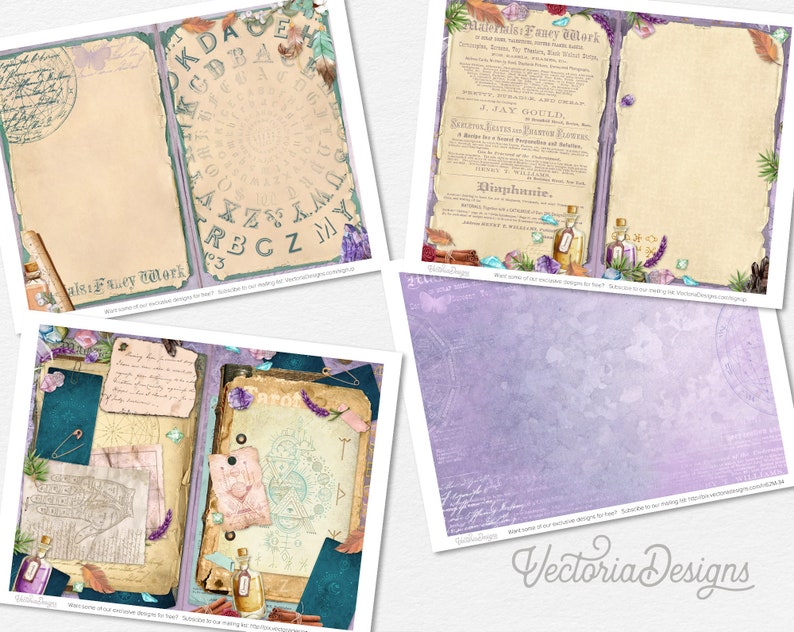 Fortune Teller Printable Journal, Craft Kit, Junk Journal Pages ...