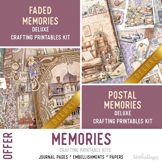 Memories Offer - Junk Journal Craft Printables (Pages, Papers and Embellishments) - 003891