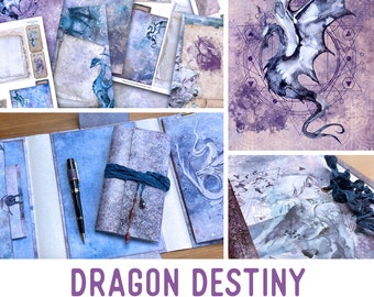 Dragon Destiny MEGA Junk Journal Kit, Junk Journal Printables, Digital Paper Scrapbook, Junk Journal Pages, Junk Journal Ephemera 002112