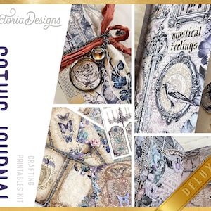 Gothic Journal Crafting Printables Kit DELUXE, Gothic Junk Journal, Gothic Embellishments, Paper, Craft Kits, Junk Journal Tutorial 002911 image 8