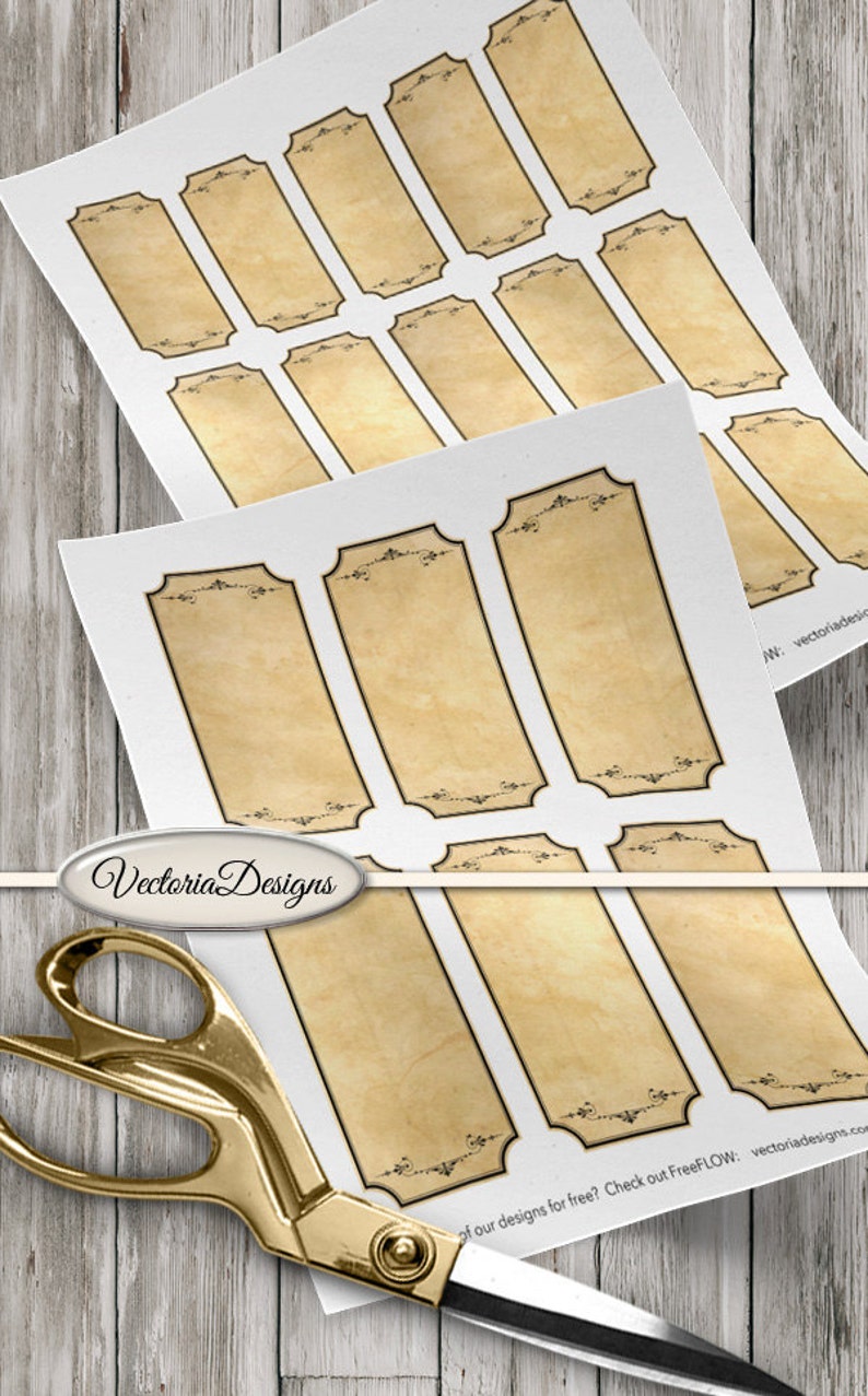 Download Clip Art Vdapvi1485 Blank Vintage Apothecary Labels Printable Digital Download Apothecary Jars Add Crafting Instant Download Digital Collage Sheet Art Collectibles
