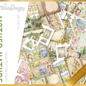 Mother Nature DELUXE MEGA Crafting Bundle, Nature Printables, Printable Paper, Embellishments, Botanical Junk Journal, Craft Kits - 002790