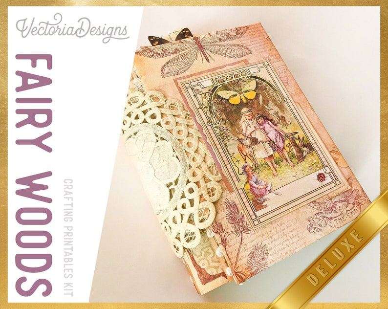 Fairy Woods DELUXE Crafting Printables Kit, Fairy Embellishments, Fairy Junk Journal, Fairies, Printable Journal, Journal Tutorial 002662 image 1