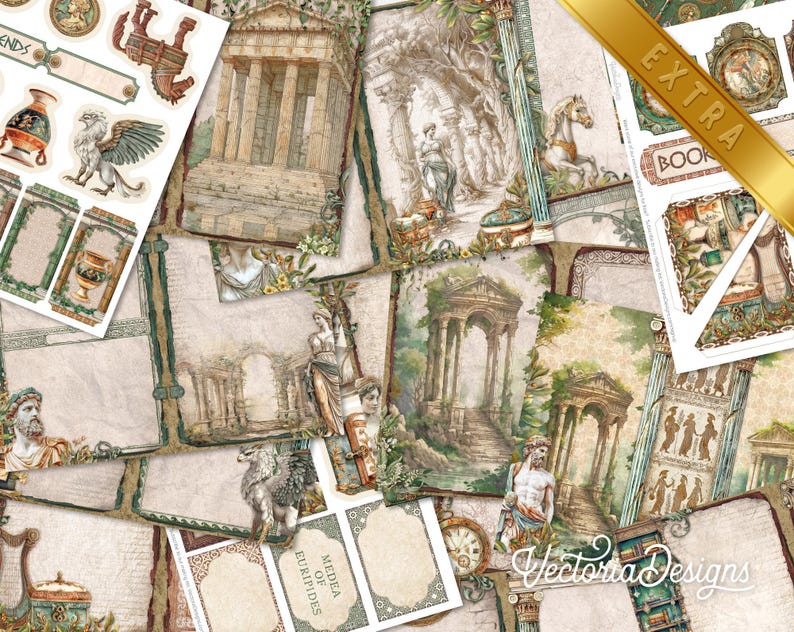 Greek Mythology Junk Journal Kit (DELUXE) - 003951 - Etsy