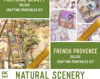 Natural Scenery Offer, Crafting Printables, Journal Papers, Journal kit, Journal Embellishments, Journal Pages, Ephemera, Craft Kit 003786