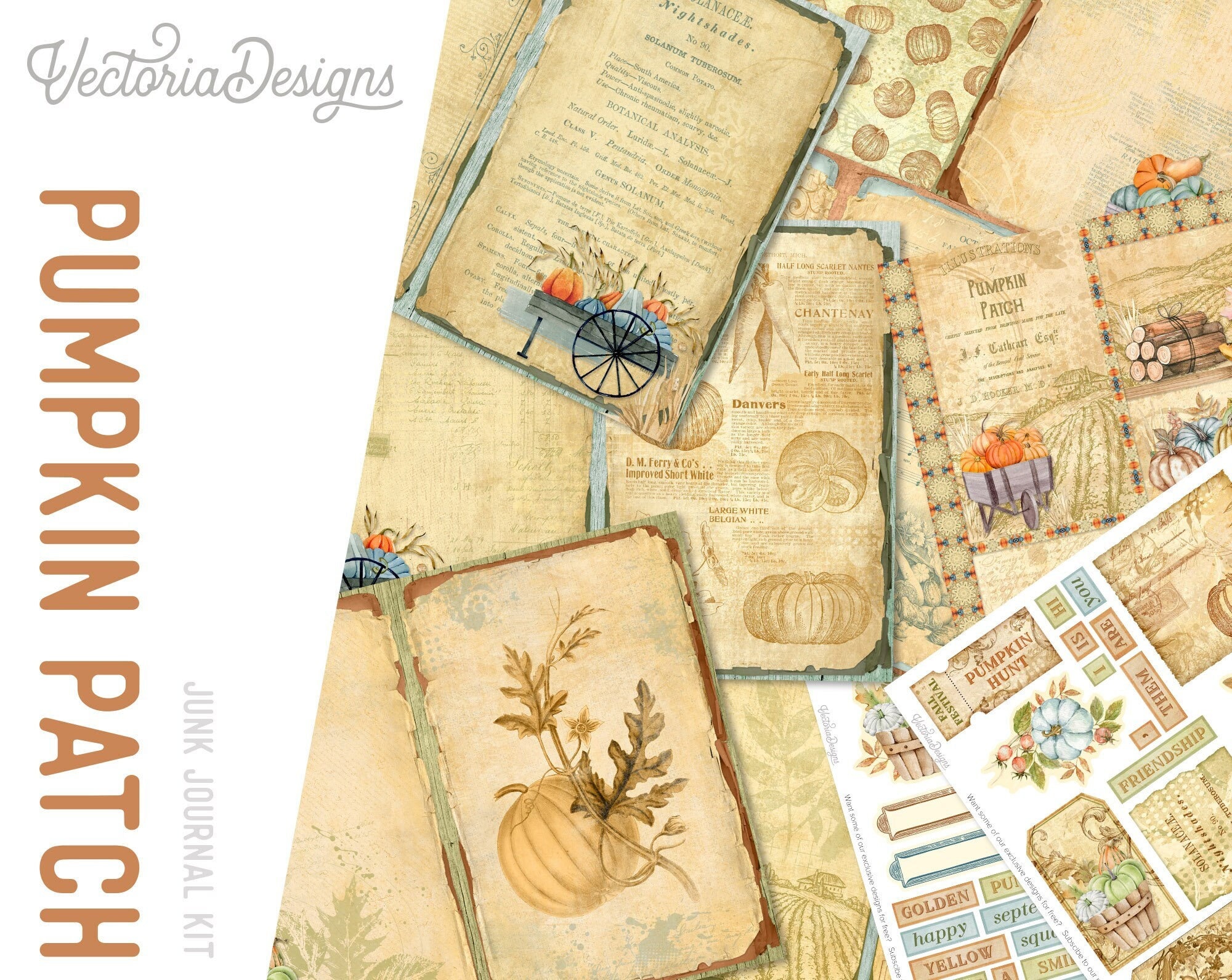 Autumn Junk Journal Kit - Design Cuts