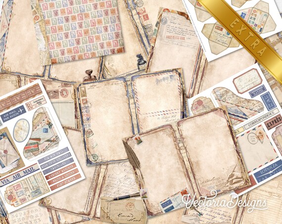 Secret Scribbles Junk journal Kit, DELUXE Printable (Pages, Papers
